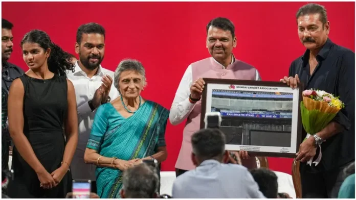 वानखेड़े में रवि शास्त्री स्टैंड का अनावरण, दिग्गजों को सम्मान