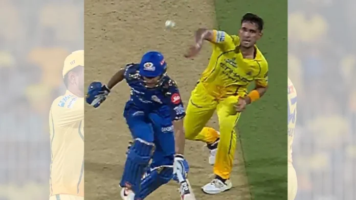 CSK बनाम MI मैच में बाल-बाल बचे कृष भगत, वायरल हुआ वीडियो